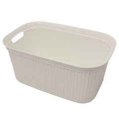 Loop Ivory 38L Rectangular Laundry Basket