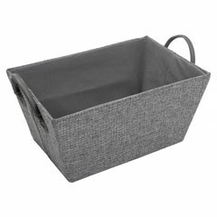 Chroma Rectangular Grey Storage Basket with Handles