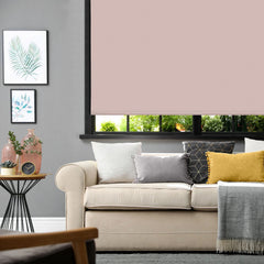 Blush Pink Blackout Roller Blind