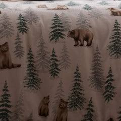 Bear Walks Natural Brushed Cotton Duvet Set