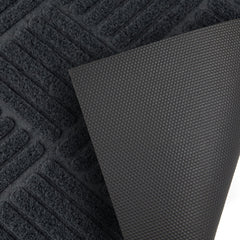 Cross Hatch Easy Care Absorbent Doormat in Black