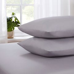 Cool Comfort Grey Cotton Lyocell Housewife Pillowcases (Pair)