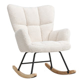 Sherpa White Tufted Rocking Chair