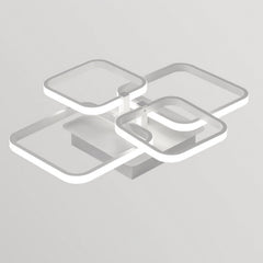 White Minimalist LED Semi-Flush Ceiling Light