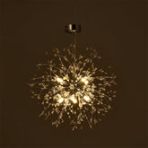 Dandelion-Style Chrome Crystal Pendant Light