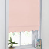 Pink Scalloped Roller Blind