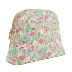 Sophia Lane Large Floral Make-Up Bag in Green