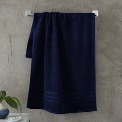 Catherine Lansfield Zero Twist Navy Blue Cotton 6 Piece Towel Bale Set