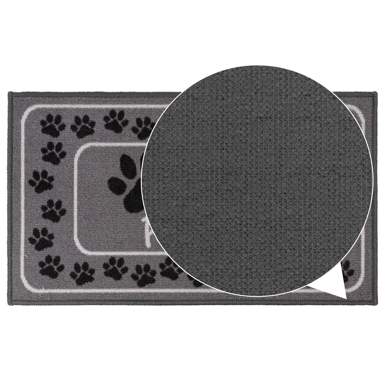 Pawfect Paw Print Grey Pet Mat