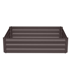 Rectangle Raised Brown Galvanized Steel Garden Bed (120cm x 90cm)