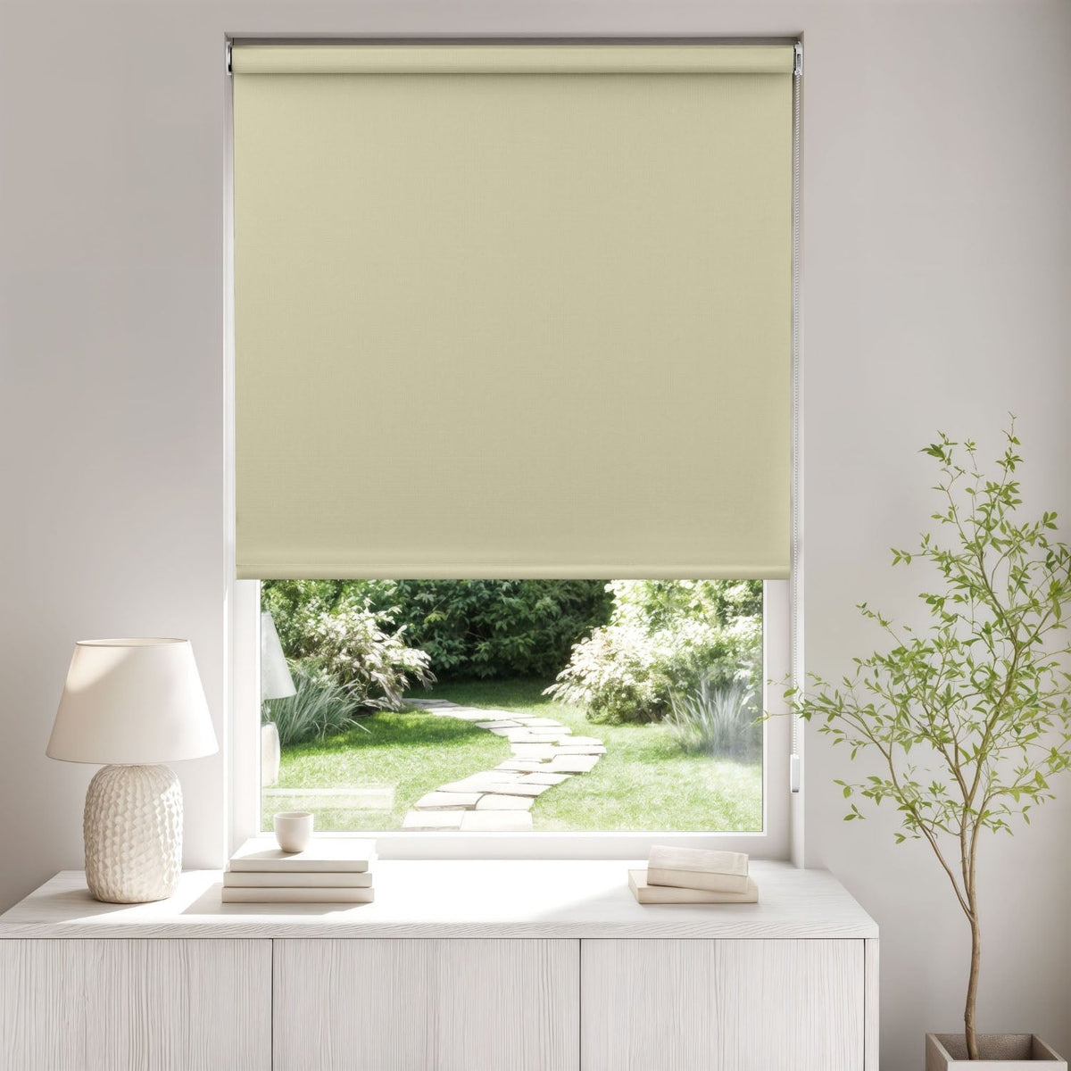 Taupe Cream Blackout Roller Blind