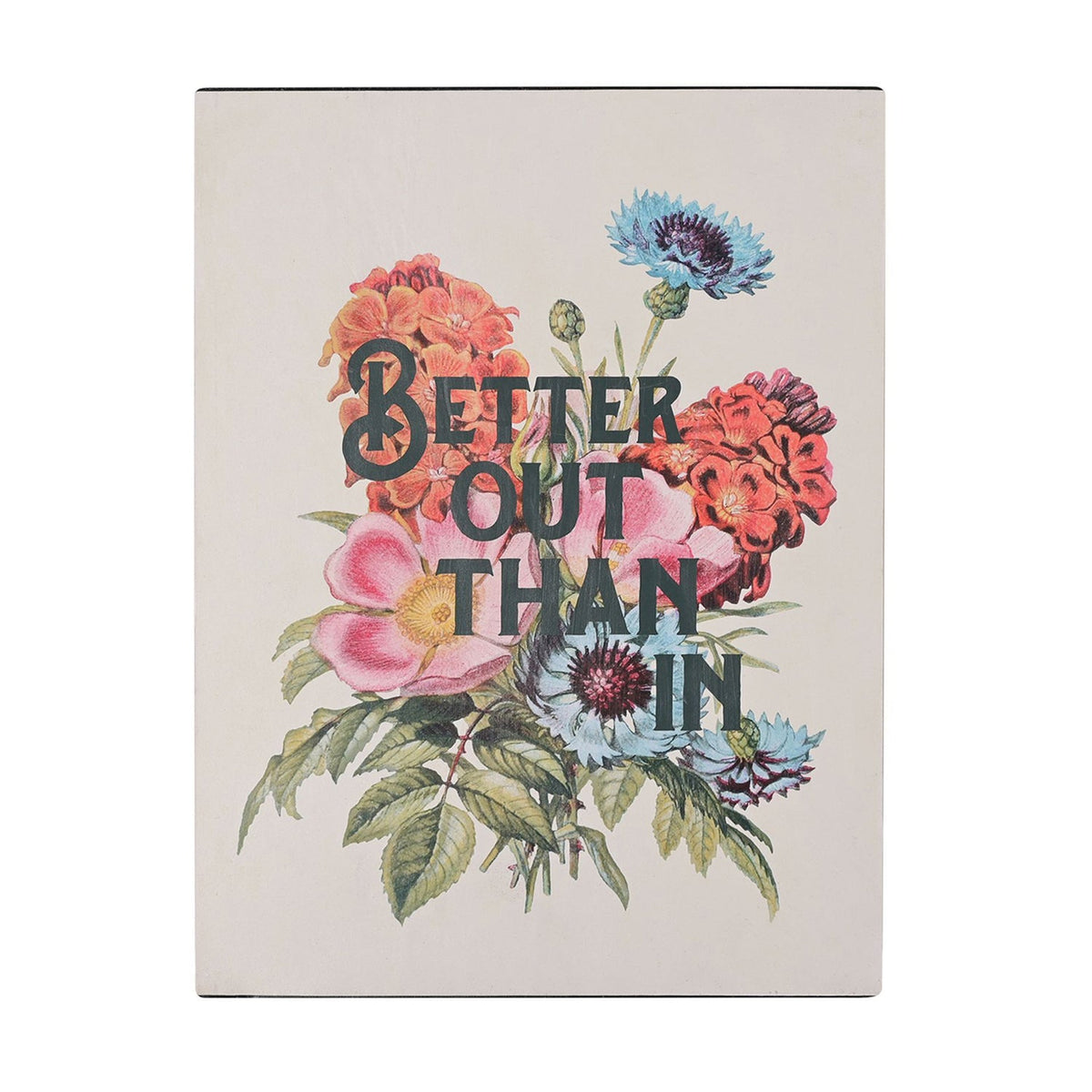 Country Living Metal Wall Plaque - Better Out Than In