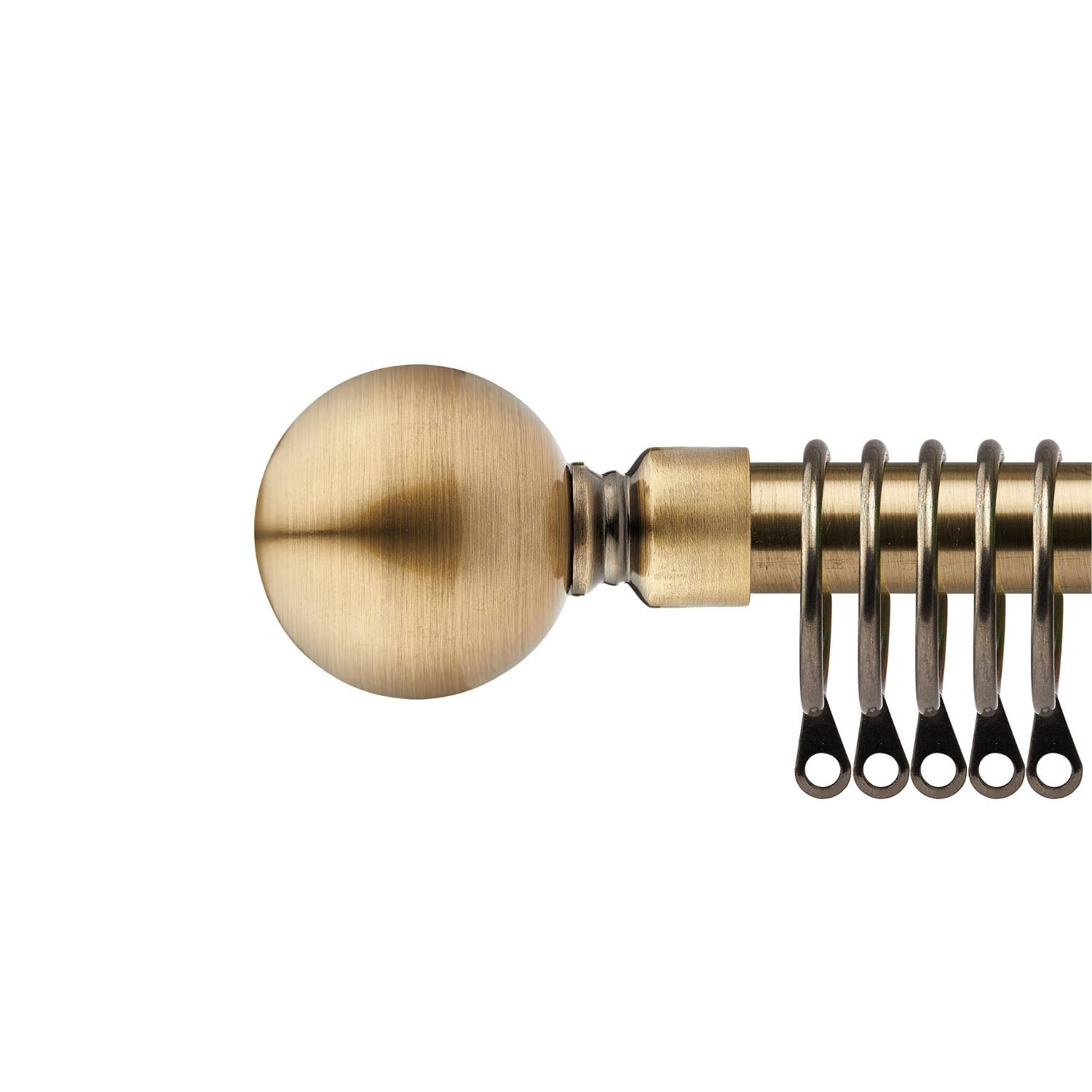 Antique Brass Ball Extendable Heavy Duty Curtain Pole