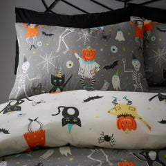 Halloween Party Glow in the Dark Duvet Cover Set