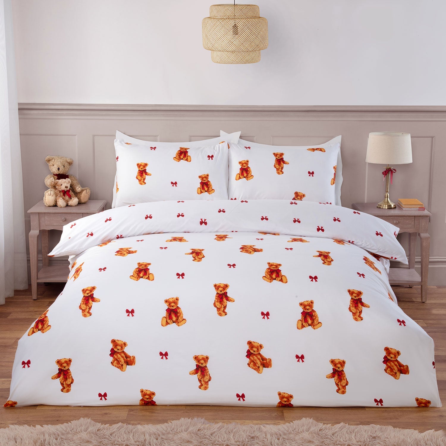 Bertie Bear Bedding, Cushion & Throw Bundle In A Bag