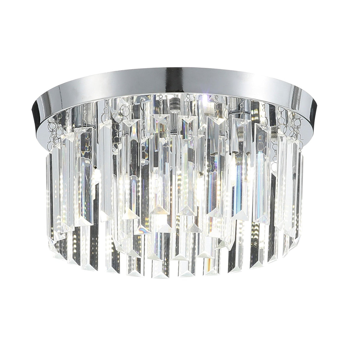 Chrome Crystal 4-Light Ceiling Light 30cm