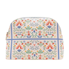 Sophia Lane Large Floral Make-Up Bag in Cream