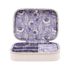 Sophia Lane White and Blue Floral Jewellery Box