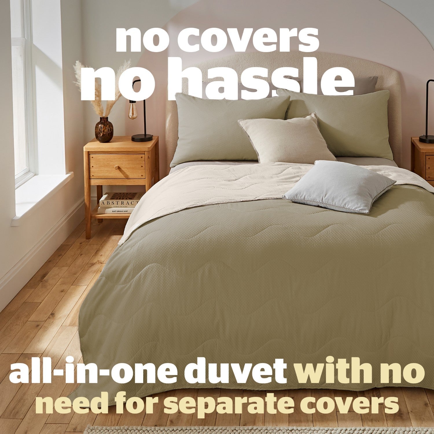 Silentnight Summer Breeze Sage Cream 2.5 Tog Coverless Duvet