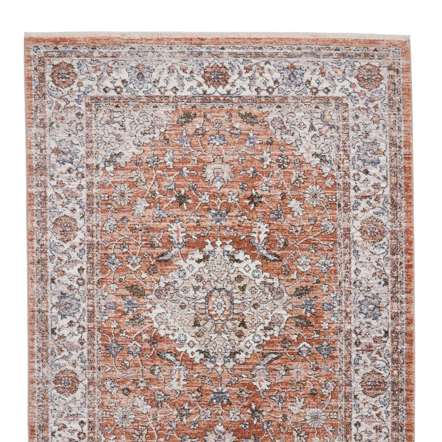 Vintage 35013 Terracotta Traditional Rug