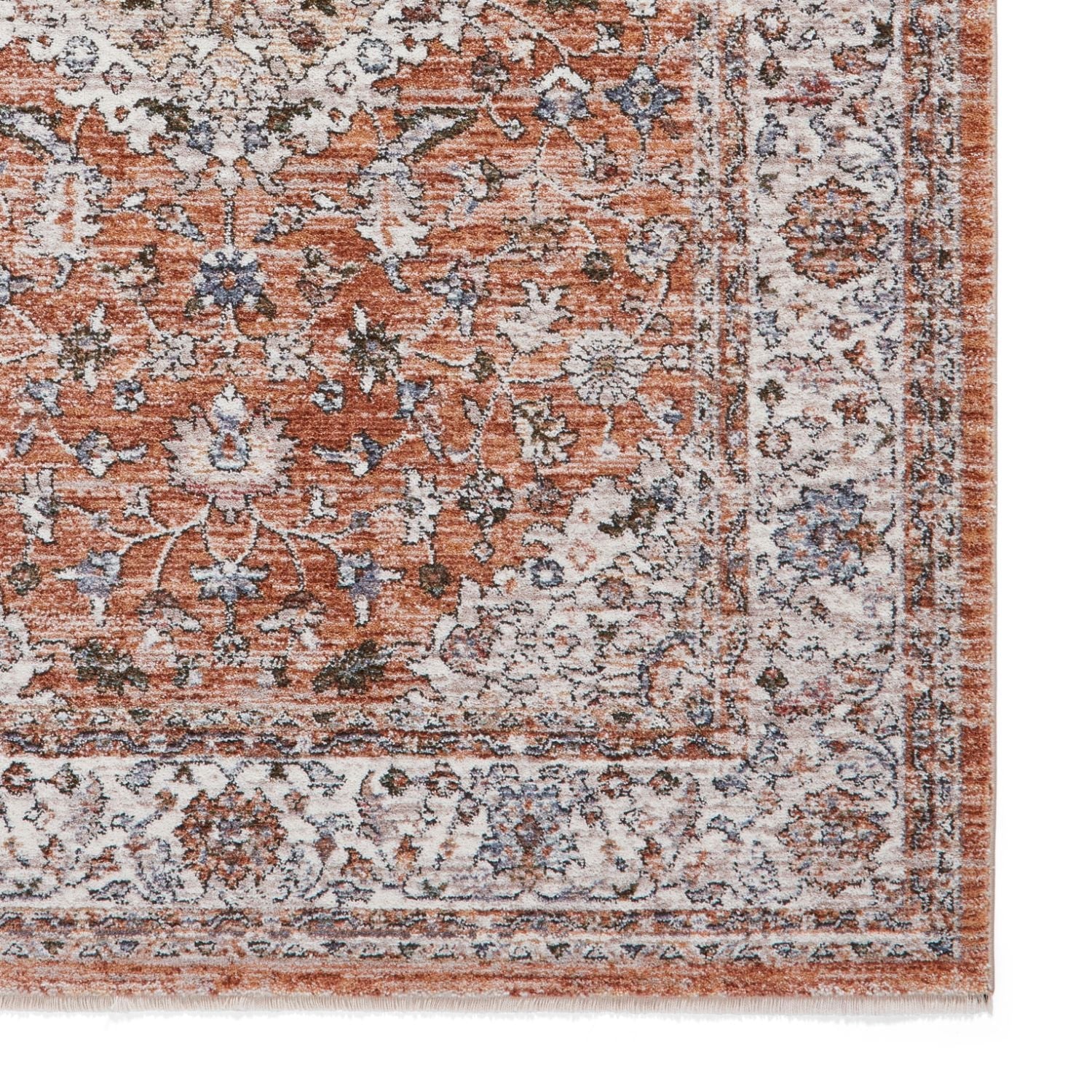 Vintage 35013 Terracotta Traditional Rug
