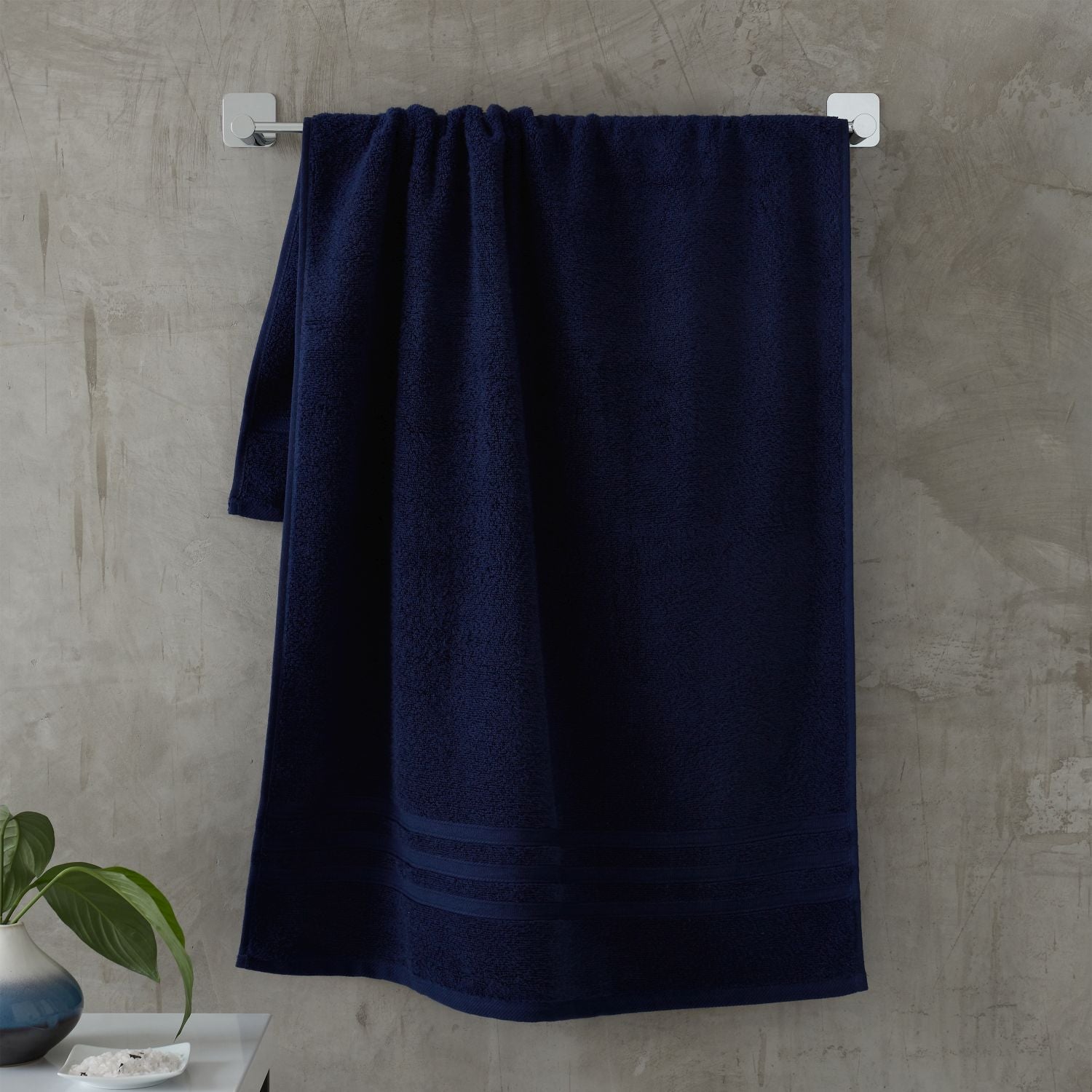 Catherine Lansfield Zero Twist Navy Blue Cotton 6 Piece Towel Bale Set